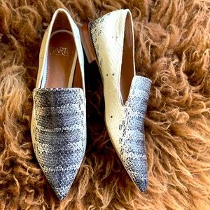 Leather SnakeSkin Slip-Ons